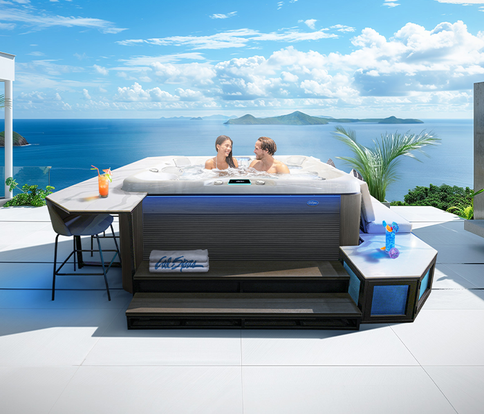 Calspas hot tub being used in a family setting - Delano